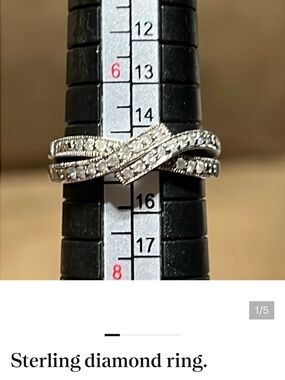 Sterling Silver Diamond Infinity Ring - White